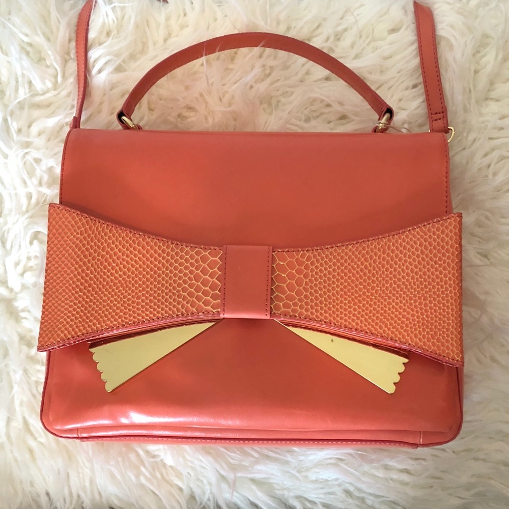 NWT Gianni Bini Coral Bow Satchel